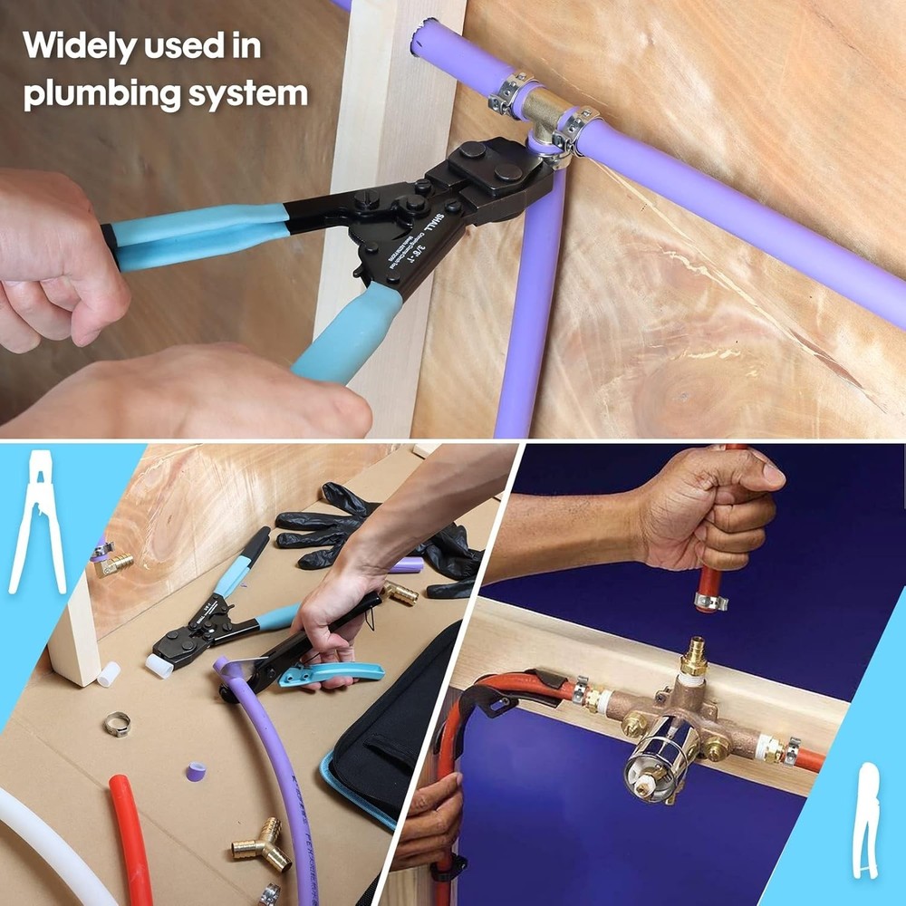 Universal Pex Crimp Tool for Plumbing Installations