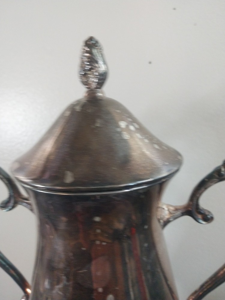 Silver-Plated Coffee or Tea Urn Warmer w/Burner