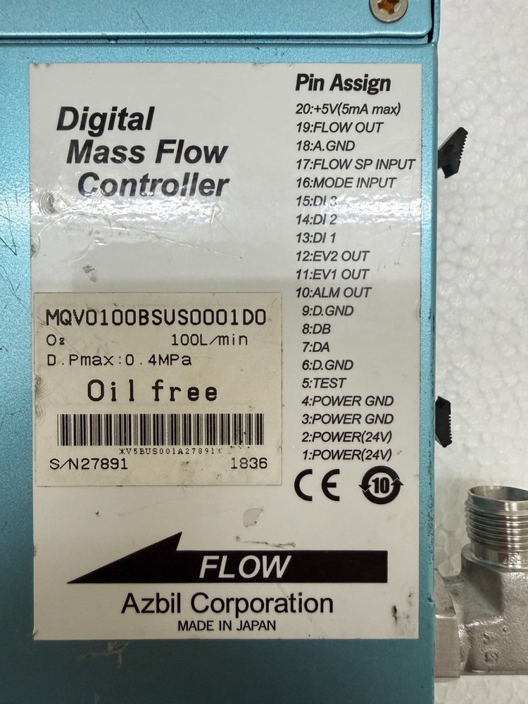 Digital Mass Flow Controller MQV0100BSUS0001D0 100L/min