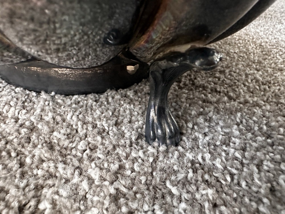 Vintage Eton Dolphin Handle Clam Shell Silver Plated Electrified BunWarmer