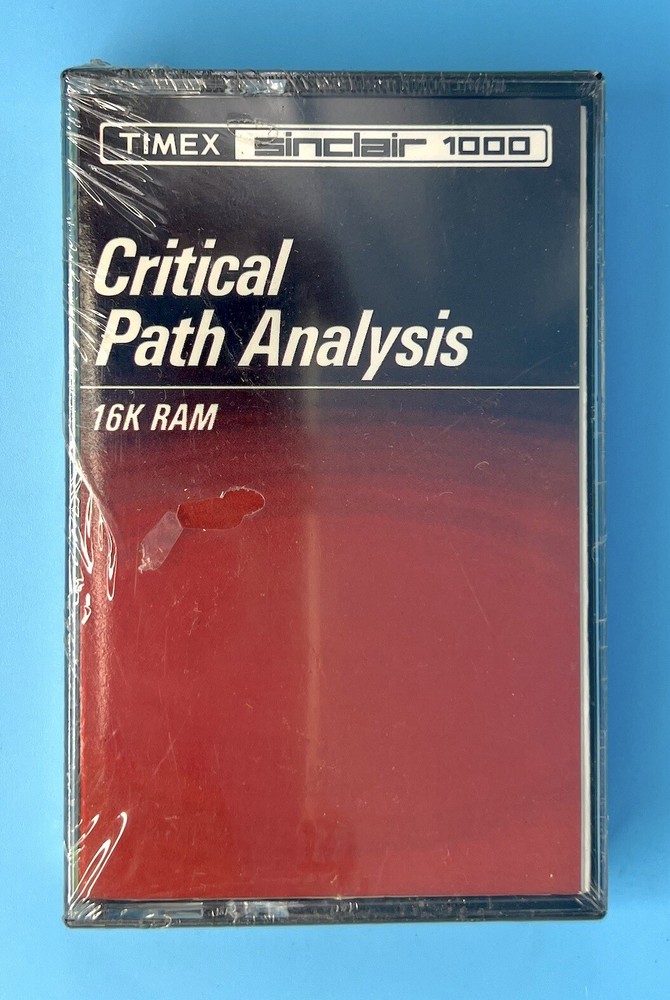 Timex Sinclair 1000 Software Cassette Critical Path Analysis 16K Ram SEALED