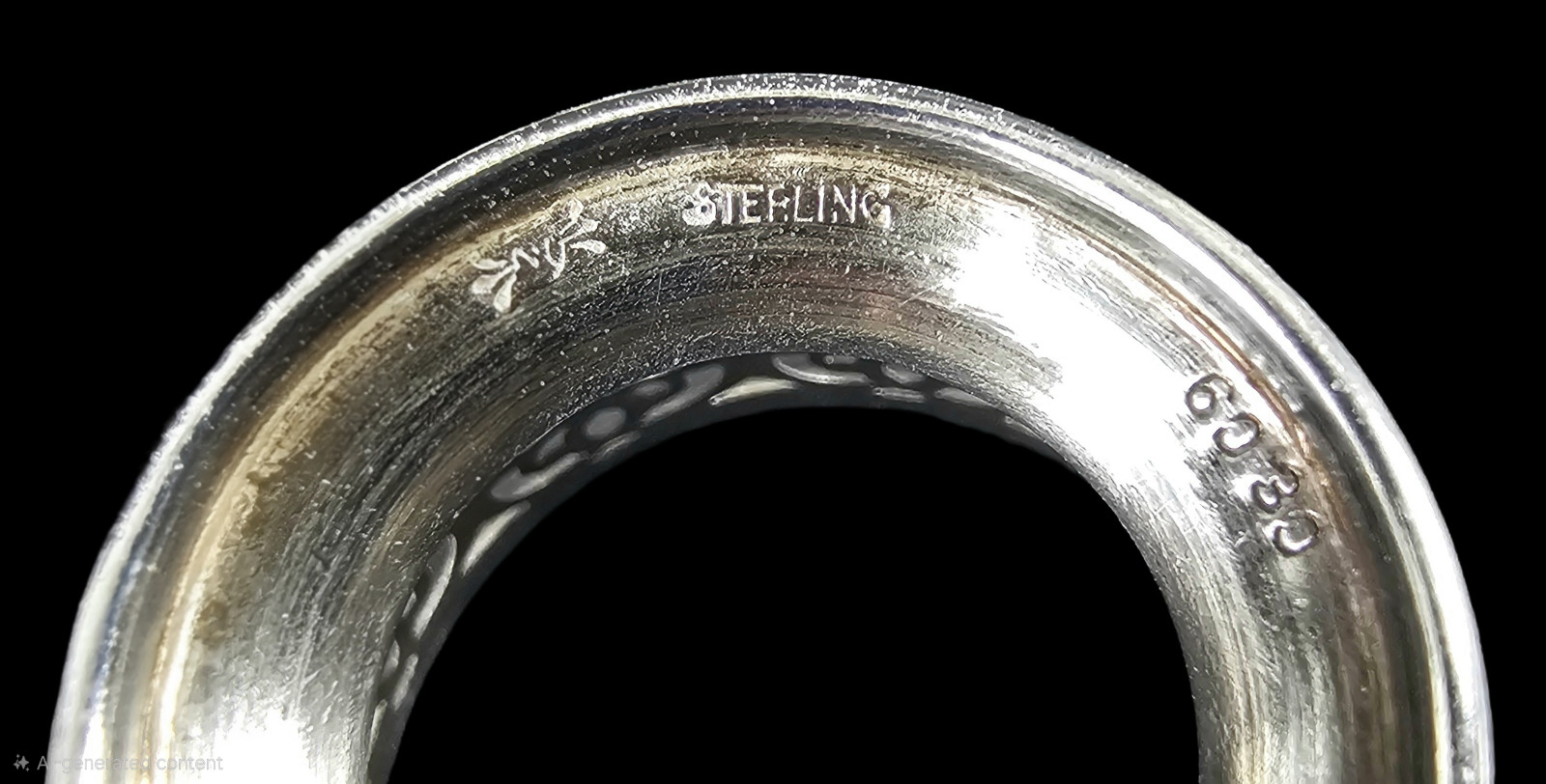 DEMITASSE STERLING CUP HOLDER & SAUCER w LENOX PORCELAIN CUP