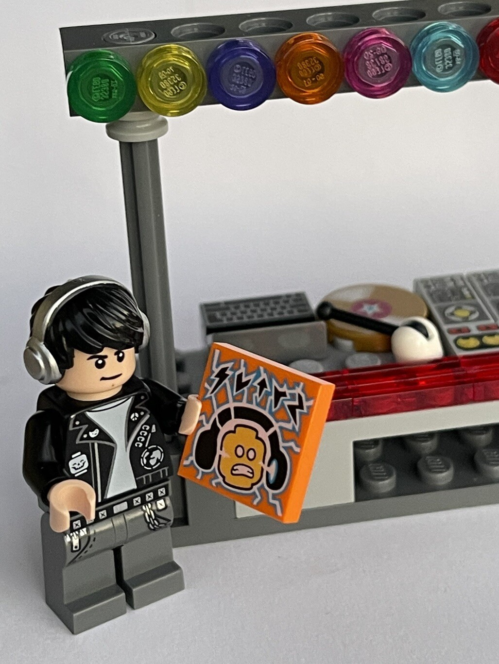 LEGO Dj w Turntables Lighting Bar Cake Topper Pop Star Custom Made Read Descript