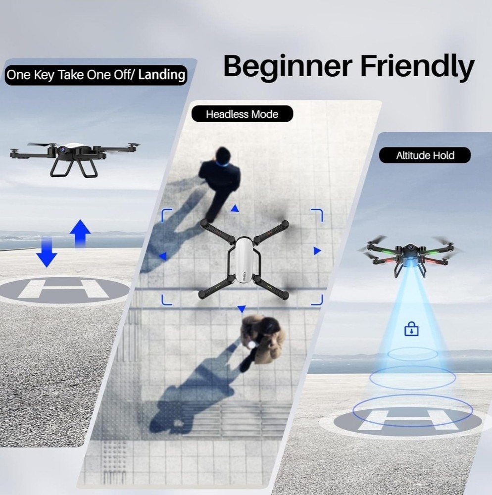 SIMREX X900 Drone Optical Flow Visual Positioning RC Quadcopter VR Arctic White