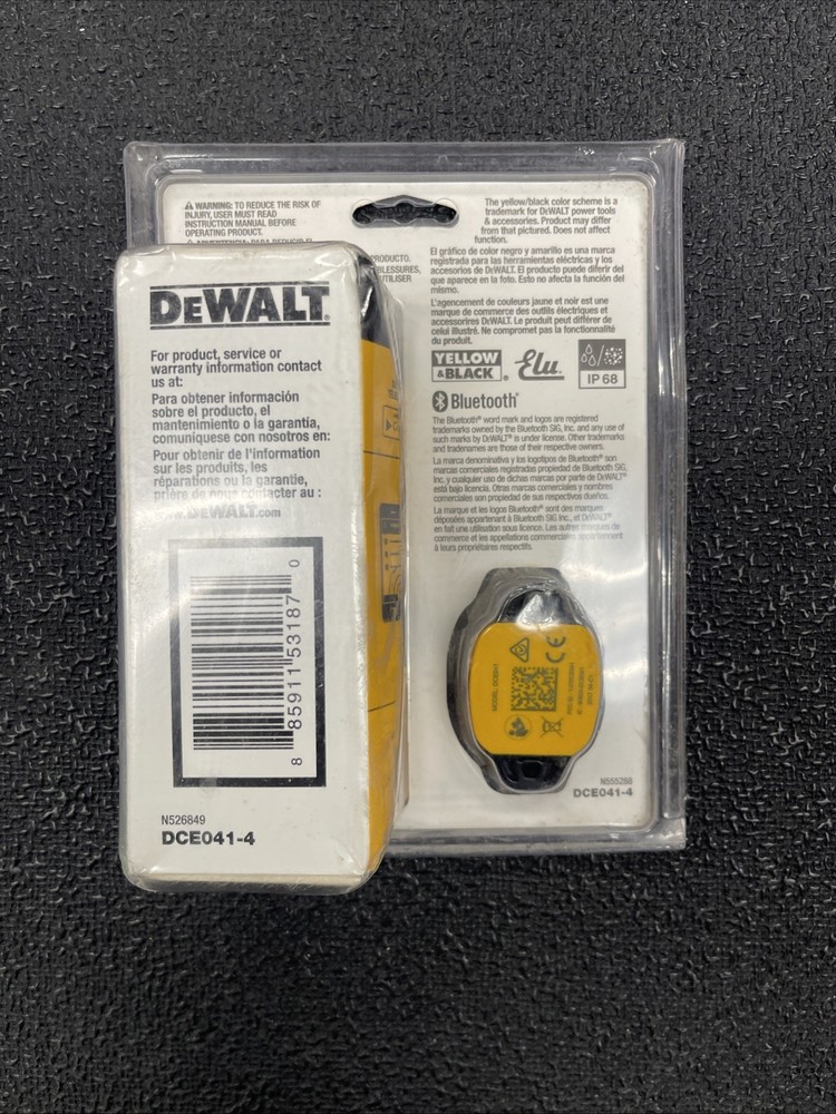 NEW! DeWALT Bluetooth Tracker Tool Connect Tags (4 pack) DCE041-4 M2