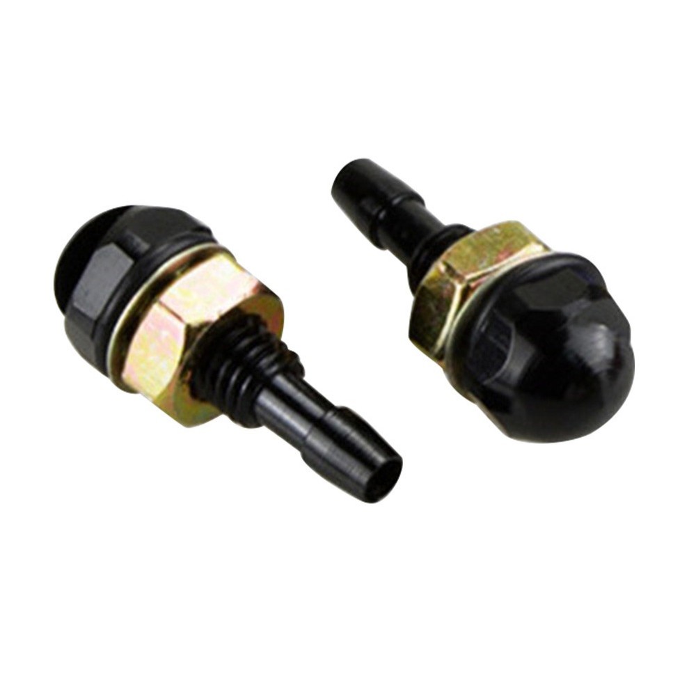 One Pair Replacement Front Windshield Washer Nozzles (Black)