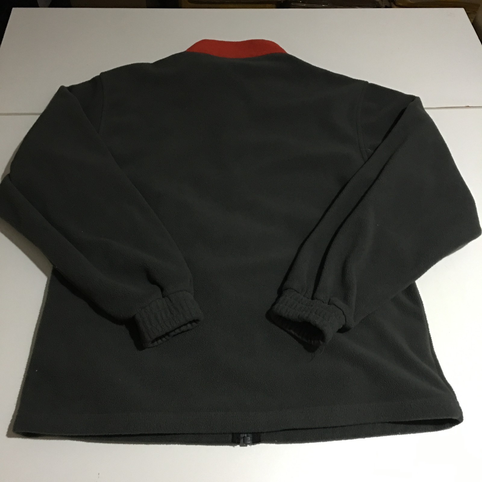 Burger King Employee Fleece Jacket Men Size Small Gray Uniform