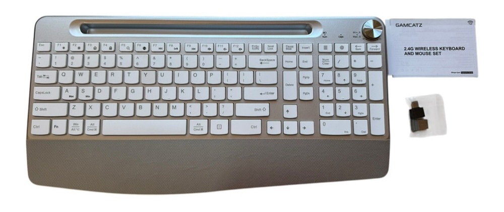 GAMCATZ Wireless Keyboard - Gray - No Mouse