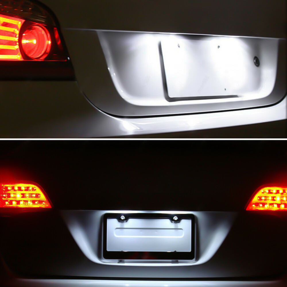 2X LED License Plate Light Rear Lamps Tag 6000K For 2007-2012 Toyota Yaris Sedan