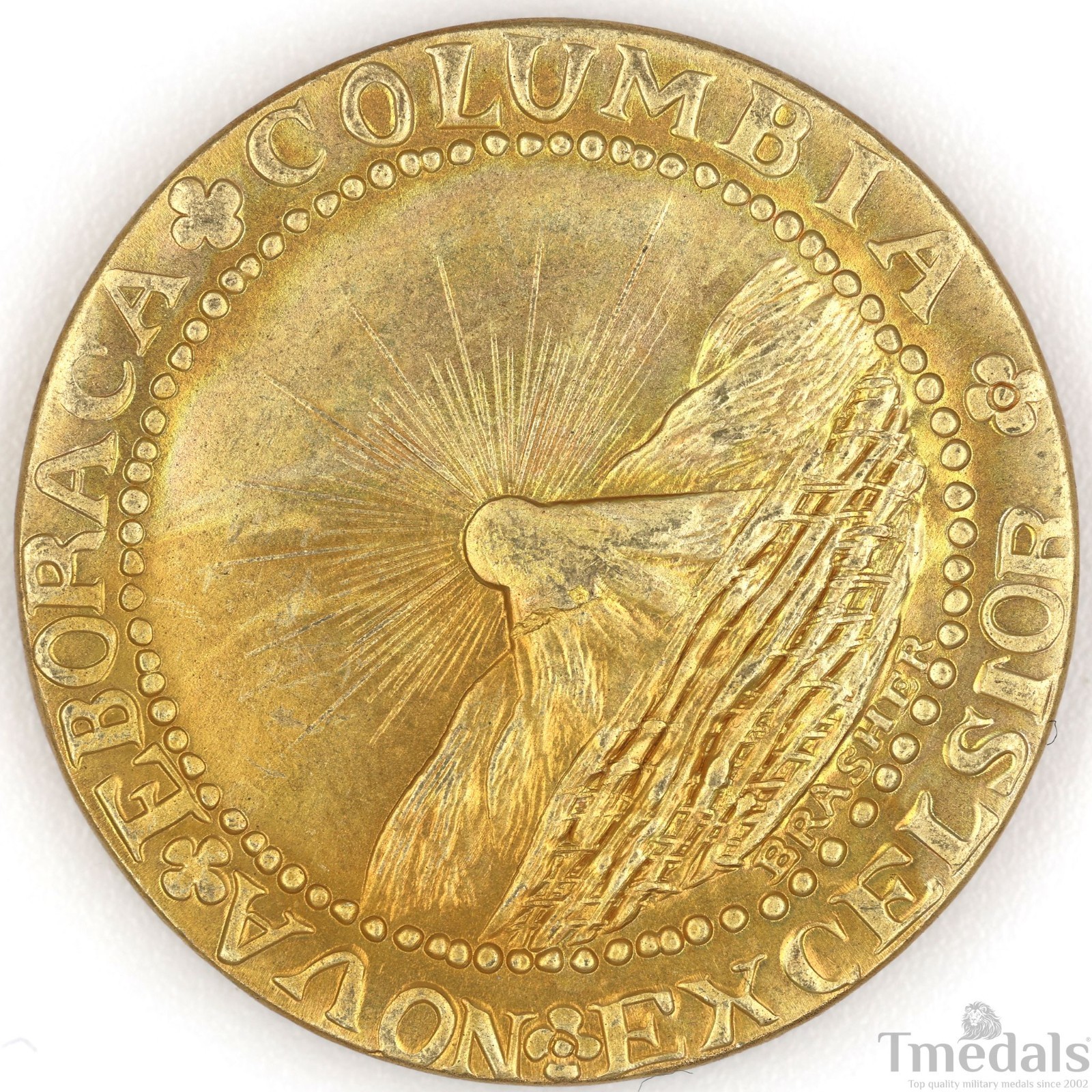 1787 Brasher Doubloon Gold-Plated Historical Commemorative Medal Replica