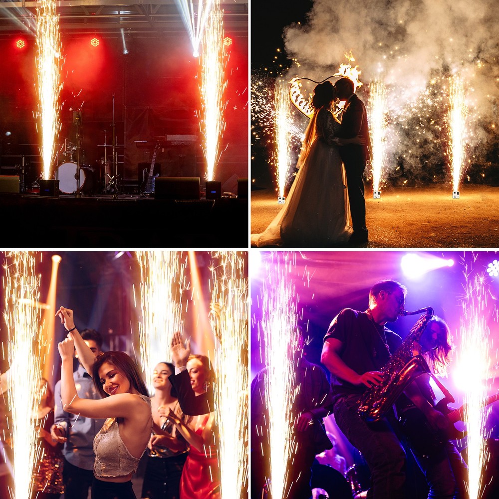 1200W Cold Spark Machine Stage Effect DMX Firework with Wireless Remote Control