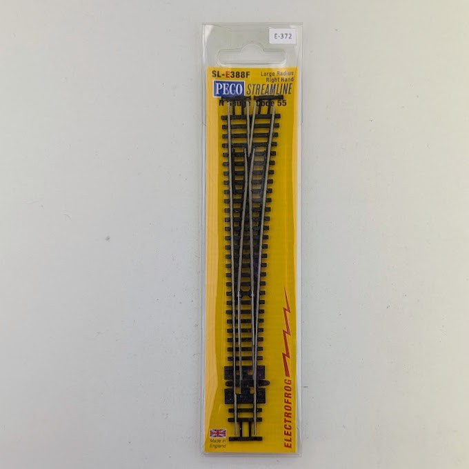 PECO SL-E388F N Scale Electrofrog Large Radius Right Hand Turnout Code 55