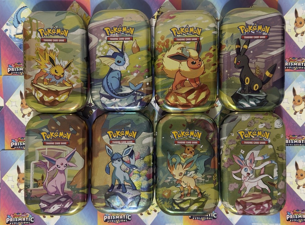 *PICK YOUR TIN* Prismatic Evolutions Mini Tins EMPTY (Includes Coin and Art)