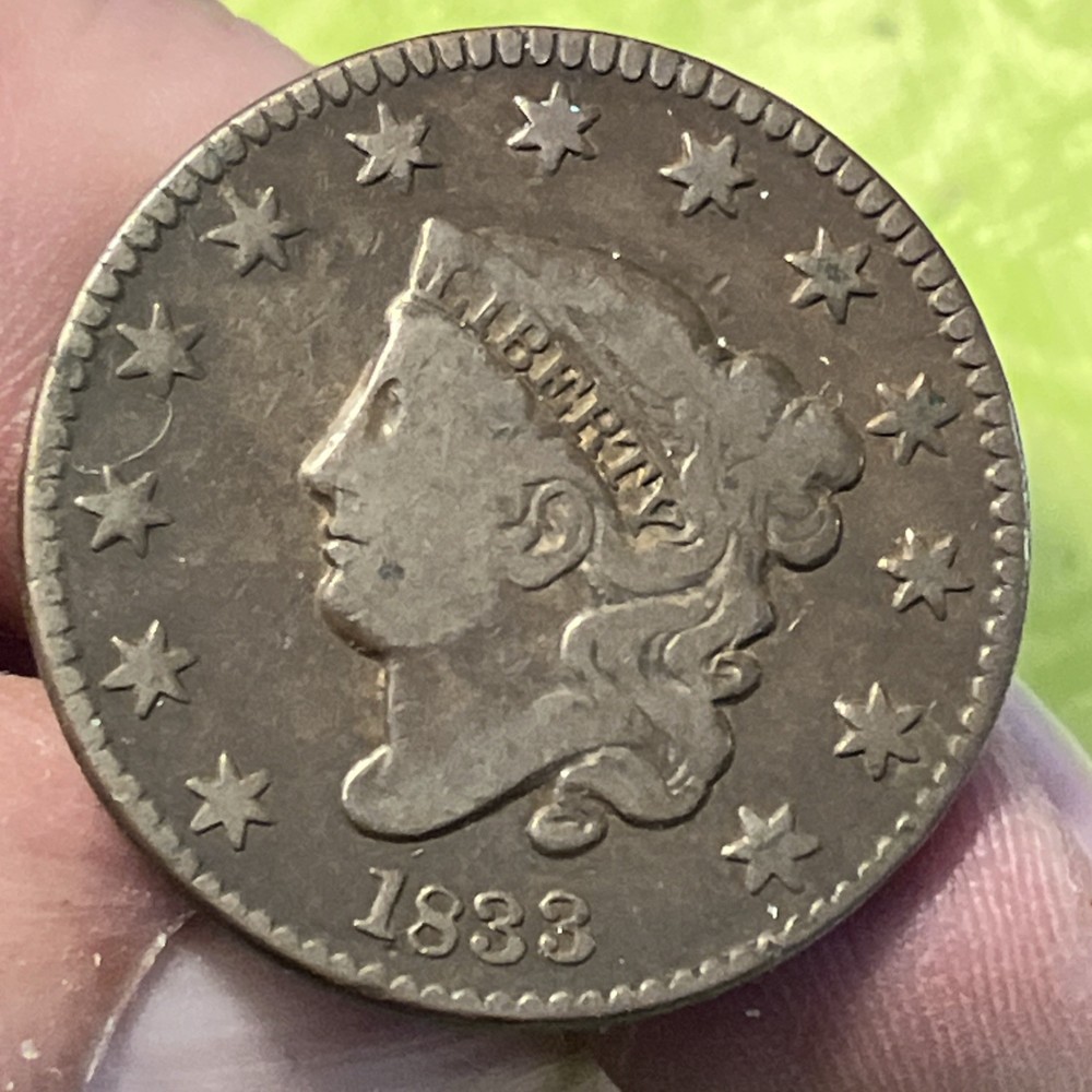1833 large cent