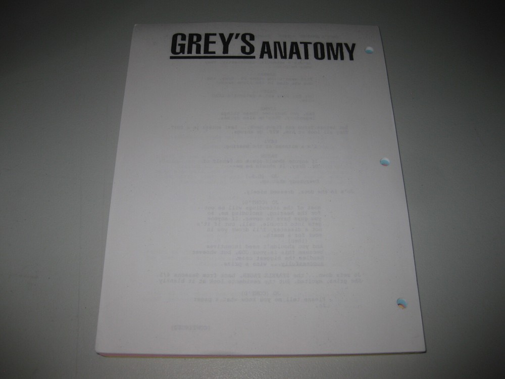 Grey's Anatomy Original Script Notepad - Used On Set