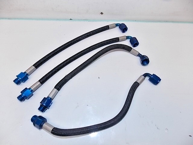 4) BMRS -4 Lt wt braided lines AN-4 fittings Brembo Race AP Alcon 061725-22