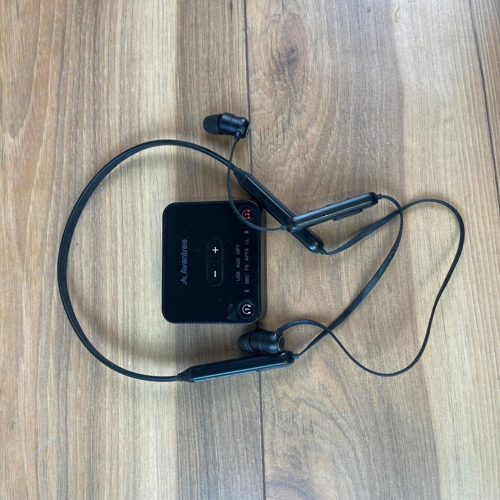 Avantree HT41866 In-Ear Headphones & Transmitter Black Bluetooth Plug & Play