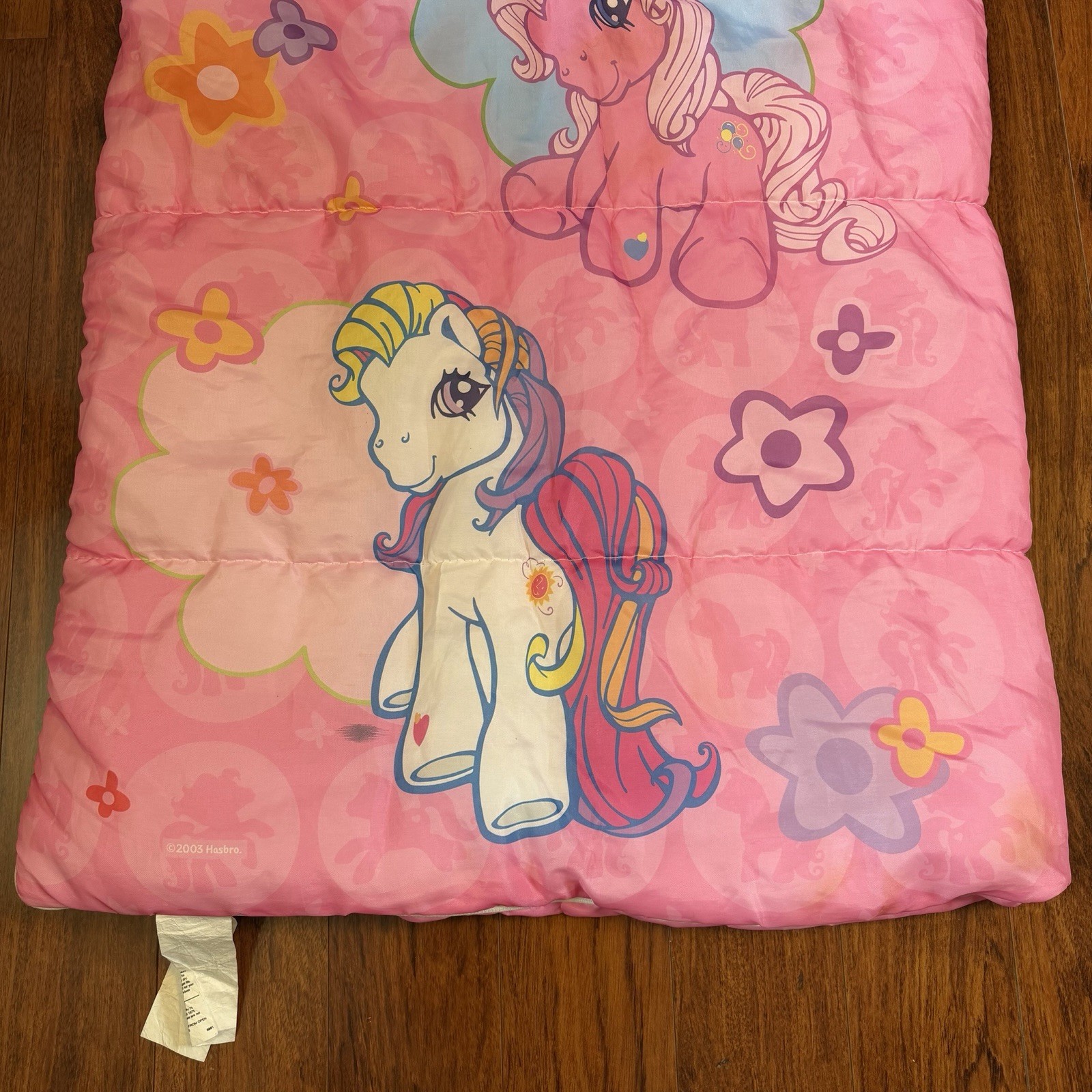 VTG ‘03 My Little Pony Pink Sleeping Bag G3 Sparkleworks Pinkie Pie Star Catcher