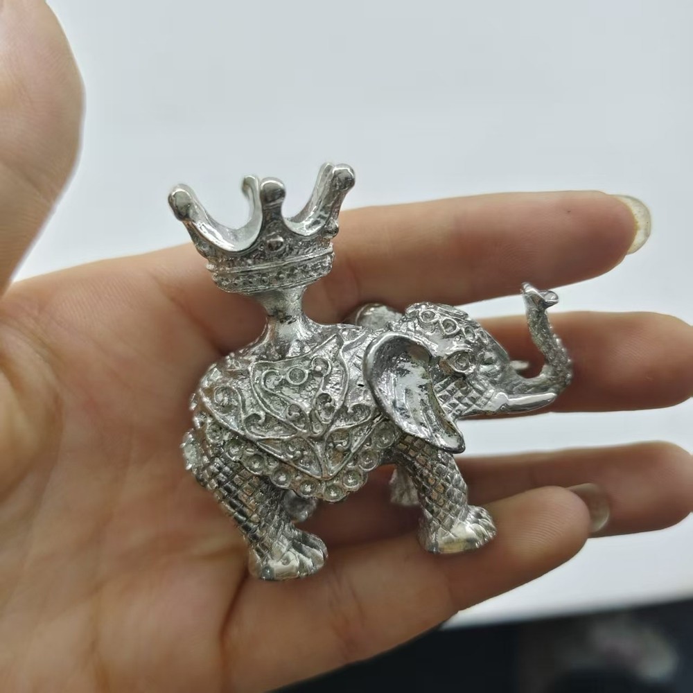 elephant shape silver stand for crystal sphere