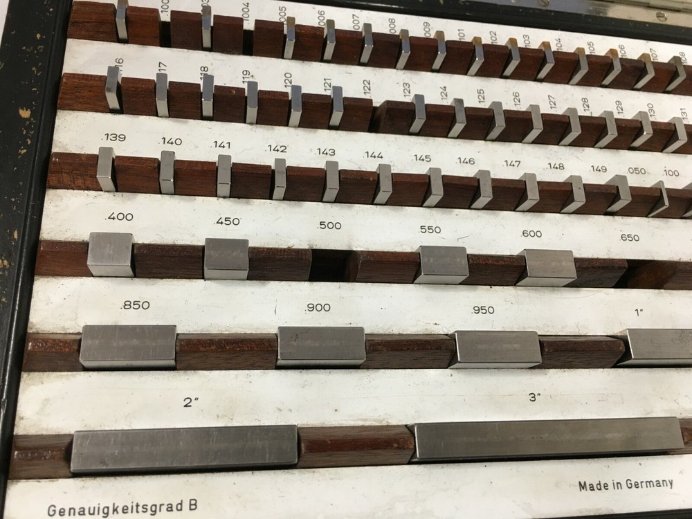 German Made 81 Piece Rectangular Gage Block Set (Missing 6 Blocks)