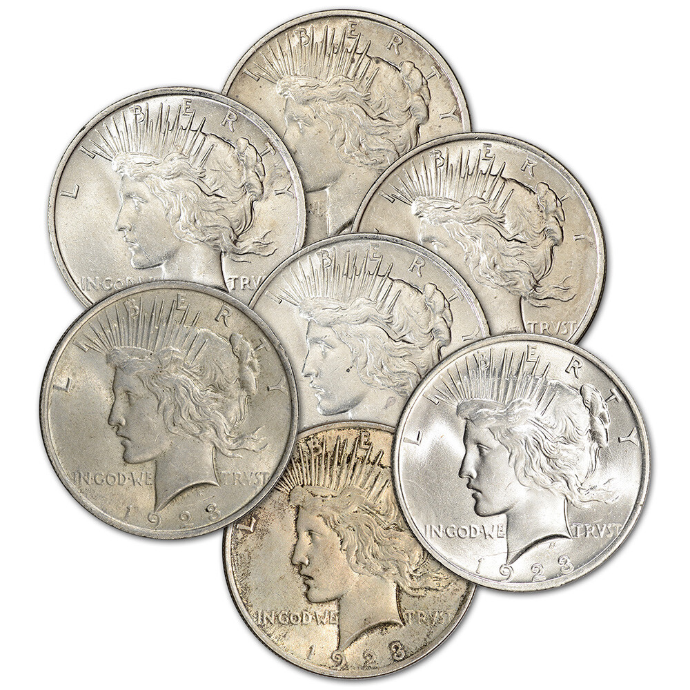 1923 US Peace Silver Dollar $1 - AU