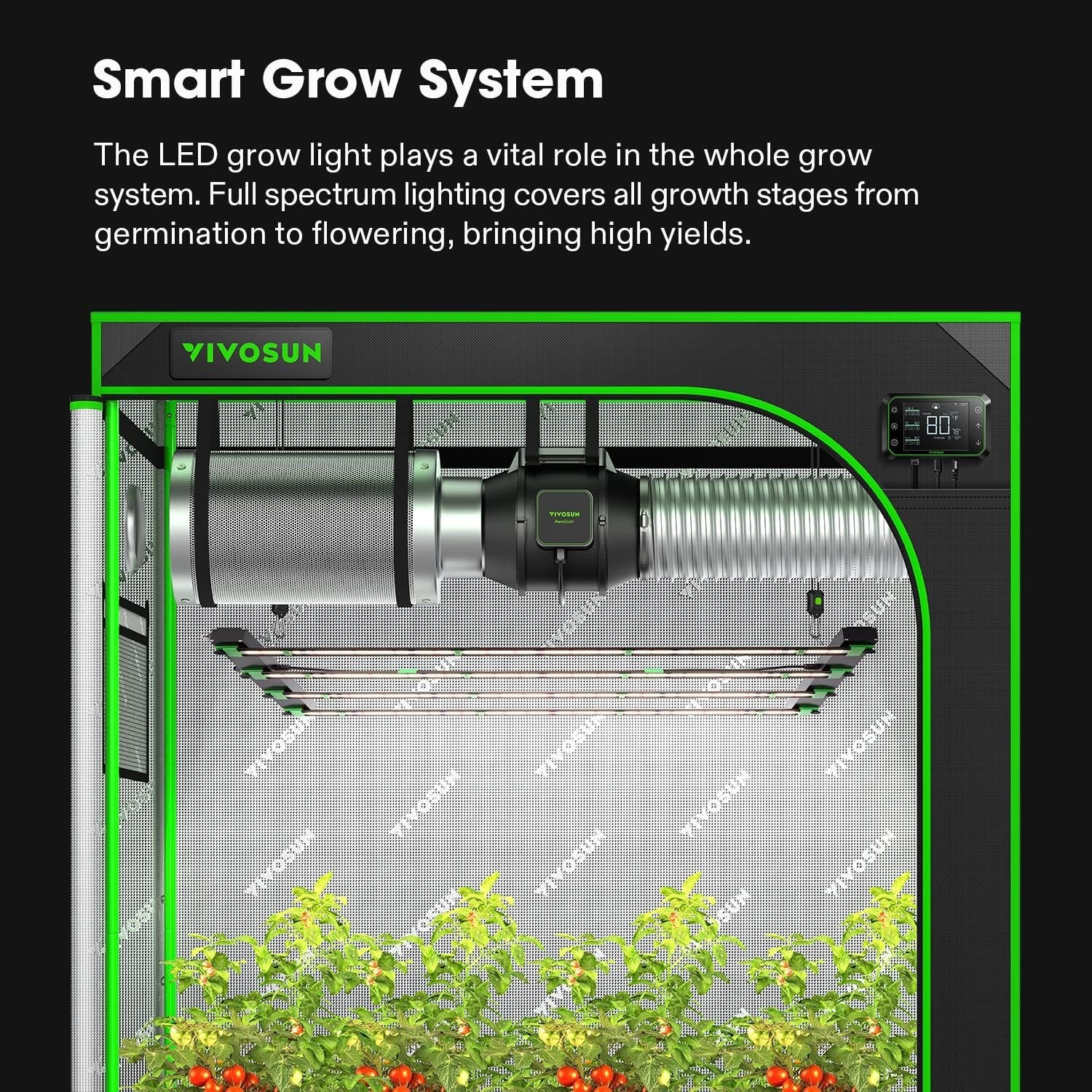 VIVOSUN VSFD4500 LED Grow Light, 450W Removable Dimmable Plant Grow Light