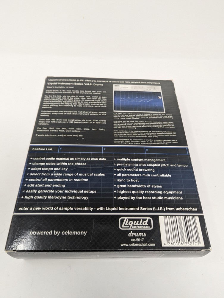 Ueberschall Drums Liquid Instruments Volume 8 Sample Lines Beats Library CD