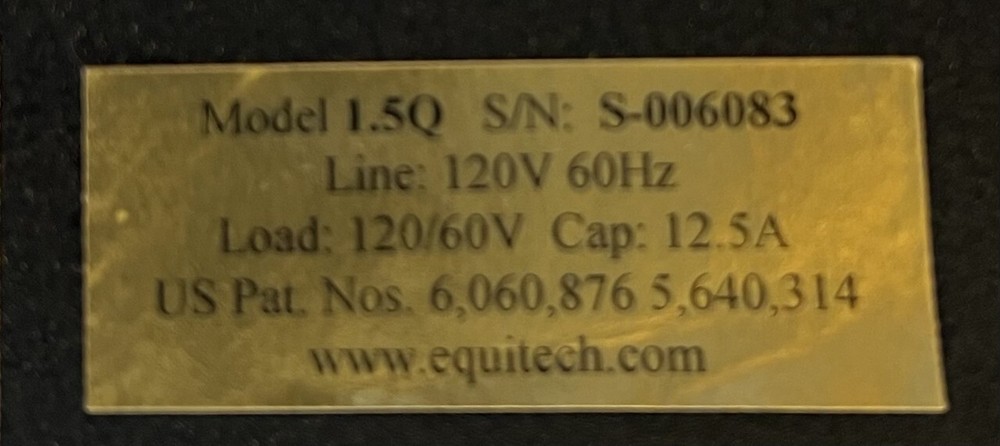 EQUI=TECH EQUITECH 1.5Q BALANCED POWER CONDITIONER