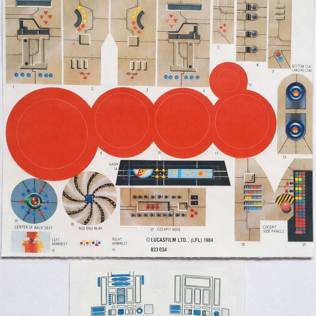Vintage Star Wars B-Wing Fighter Replacement Toy Stickers - No Need To Cut