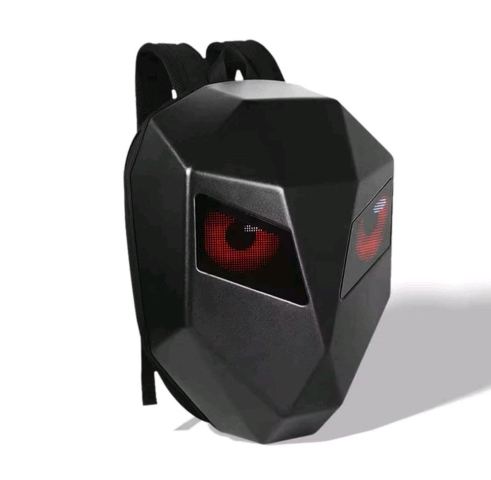 Motorcycle LED Knight Backpack Laptop Bag DIY programming Backpack 3D Waterproof