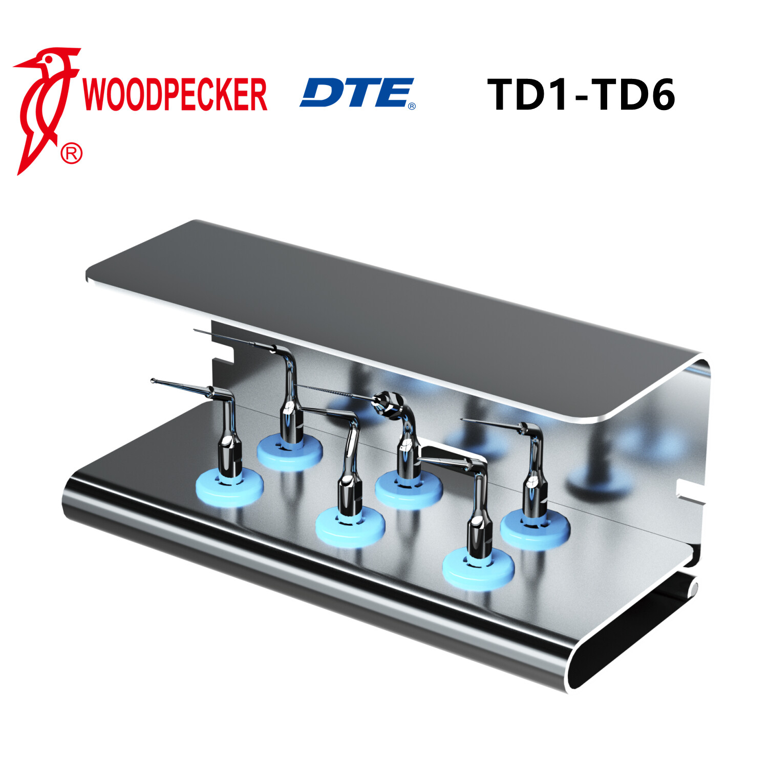 Woodpecker Dr Talal's Endo Kit Endodontic Ultrasonic Scaler Tips Kit Set TD1-TD6