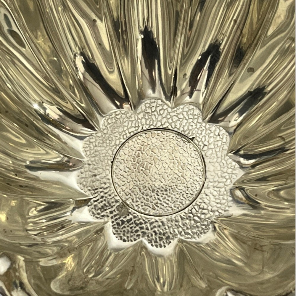 Vintage Silver Plated Basket with Gold Braided Handle and Trim