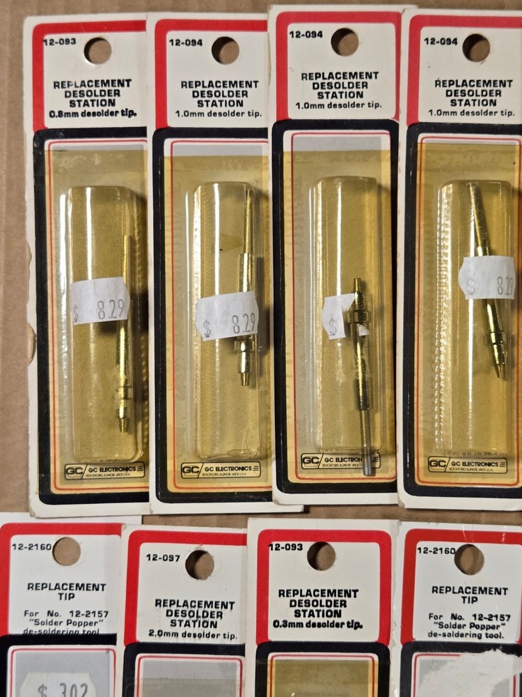 Lot 19 Assorted Replacement Desoldering Station Tips - GC Electronics