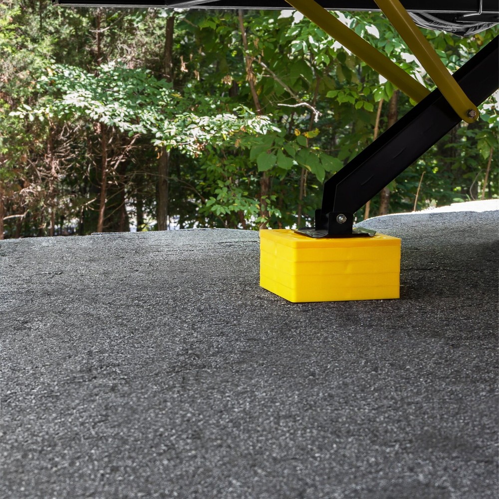 10 Pack RV Leveling Blocks Jack Pads Trailer Levelers Resin Stackable W/ Handle