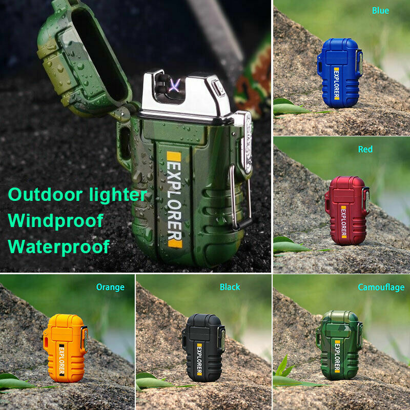 Dual Arc Plasma Electric USB Rechargeable Flameless Lighter Waterproof Windproof