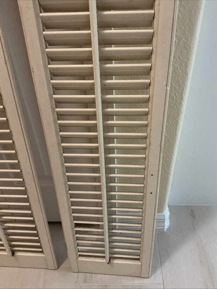 Wood Interior Window Shutters Height 38 1/4”