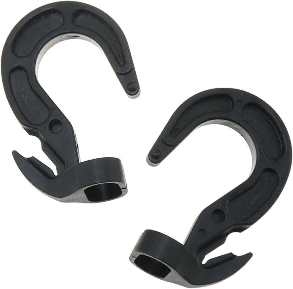 20PCS Black Plastic Adjustable Hooks Elastic Rope Binding Rope Hook Bungee Ro...