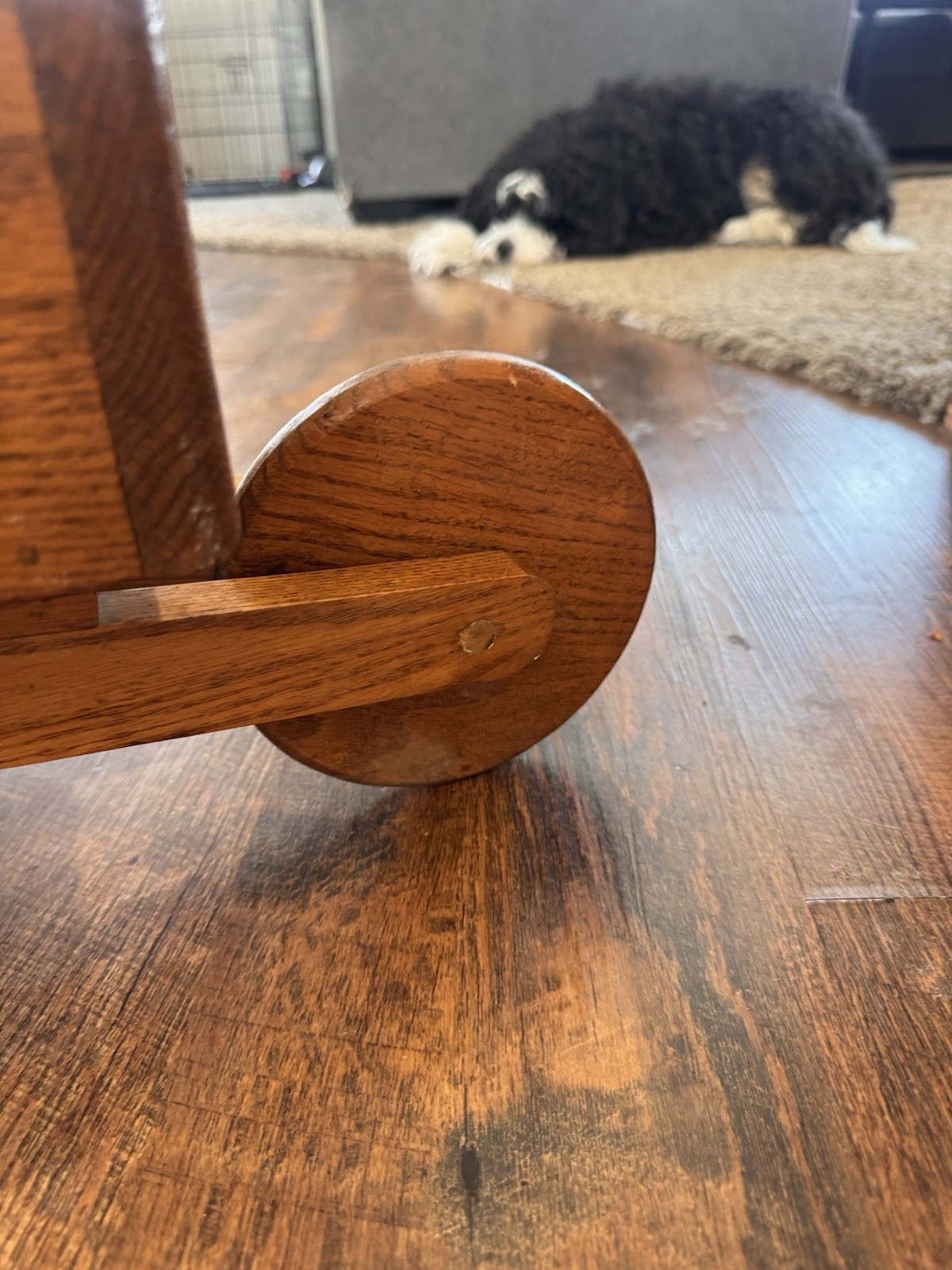 Handmade Solid Wood Wheelbarrow Plant Holder Rustic Vintage Garden Decor 25+ Yrs