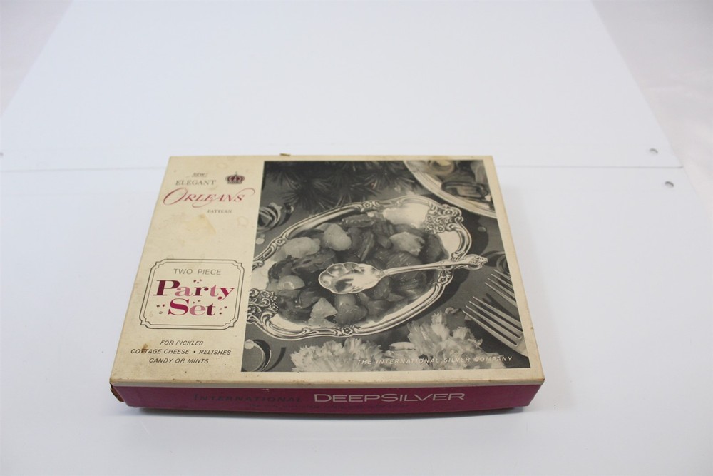 Vintage 2 PC Party Serving Set by International Silver Orleans Pattern