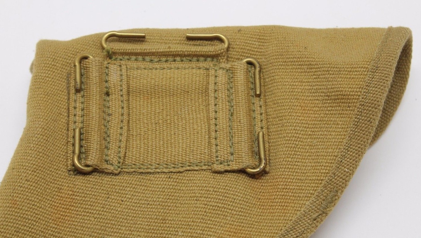 1943 British 455 webley holster tan canvas fits US 45 unclear marks each E7510