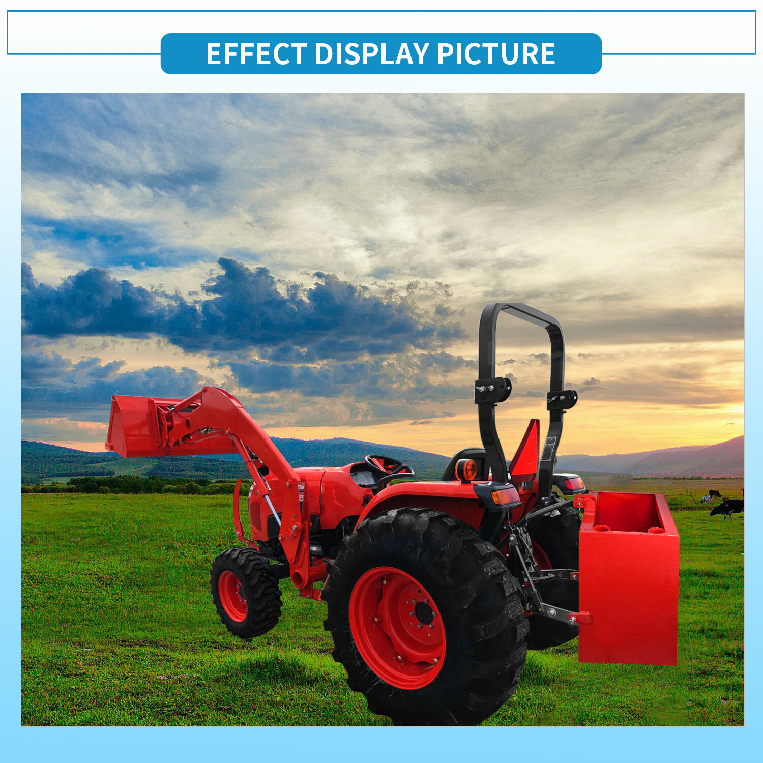 3 Point Ballast Box Mounted Category 1 Tractor Loader Counterweight Attachment