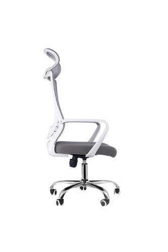 Home Office White Chair Ergonomic Desk Chair Mesh Computer Chair Lumbar Support