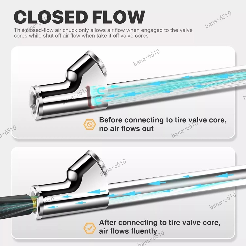 Dual Head Air Chuck 1/4" FNPT Straight Foot Lock On Truck RV Tire Inflate Chuck