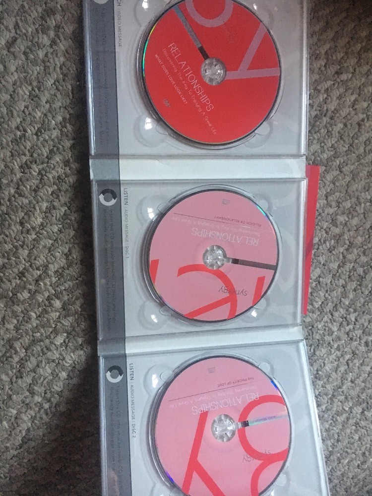 Joyce Meyer Synergy Relationships 1 DVD 2 CD's Book