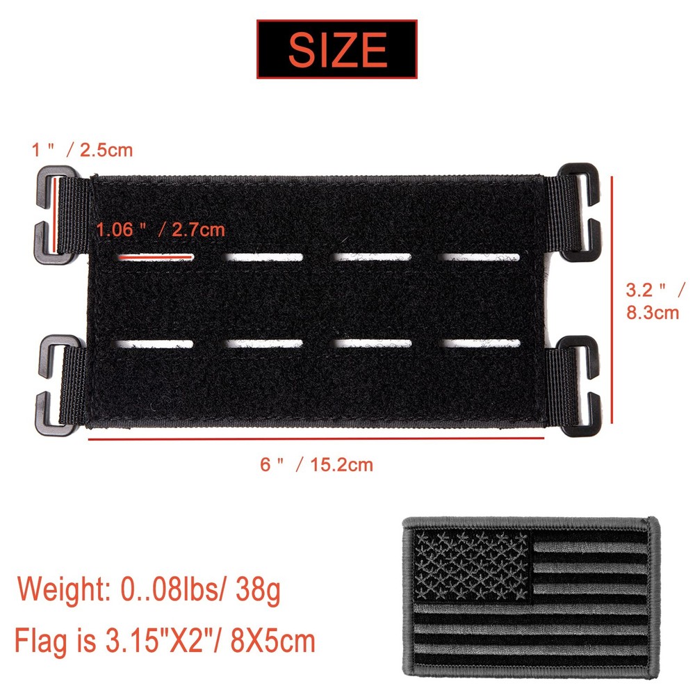 Molle Patch Panel with Laser Cutting Loop, Molle Patch Display Holder for Bac...