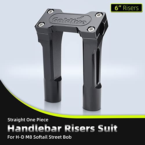 Motorcycle Handlebar Risers for H-D 1” Handlebar, Aluminium Pullback 6 inch