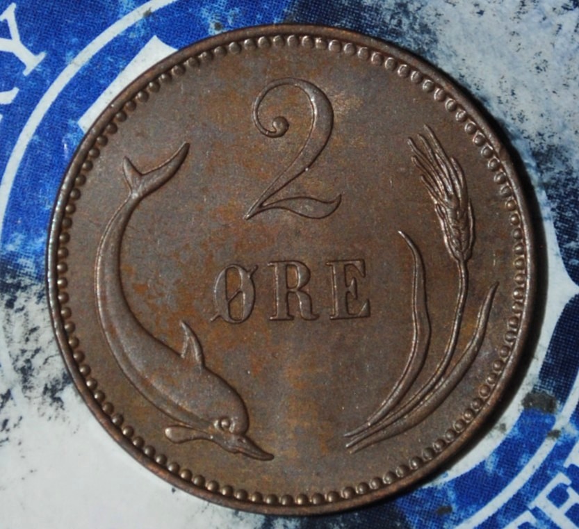UNC Denmark 2 Ore 1899 {{{D228