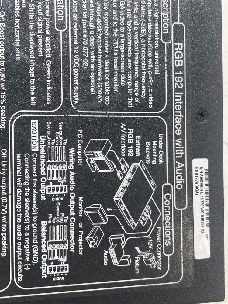 Extron RGB 192 Interface