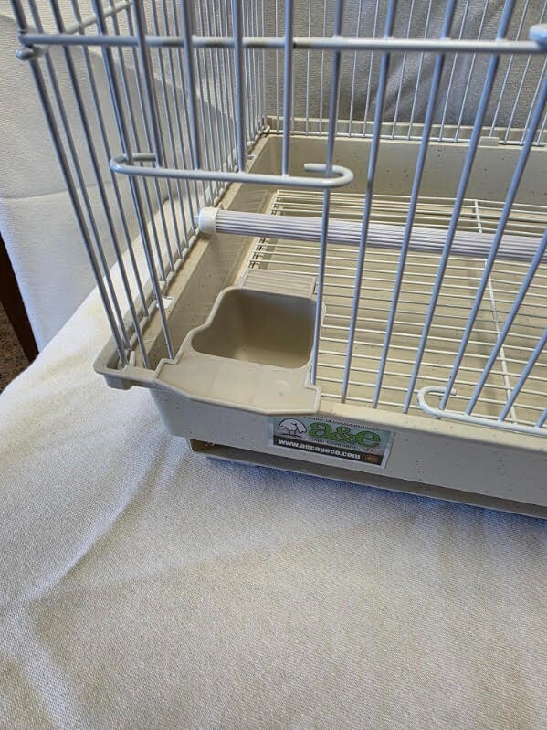 #AE1411BLK SMALL WHITE CAGE FOR CANARIES AND FINICHES