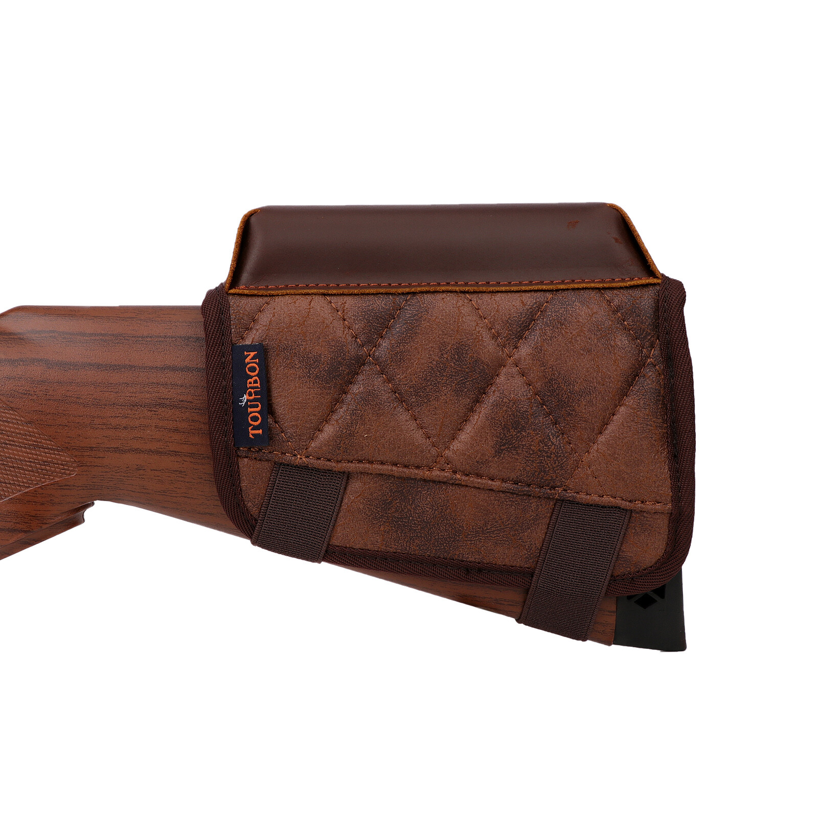 TOURBON PU Leather Cheek Riser Rest Rifle Buttstock Holder 308 WIN Ammo Carrier